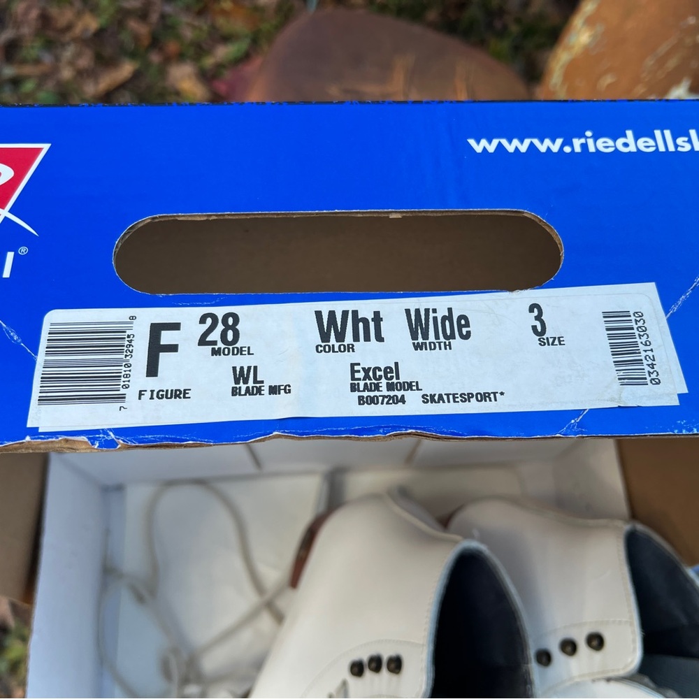 Reidell Excel White Kids Figure Skates
